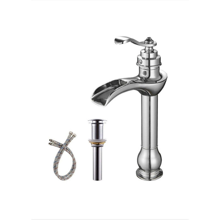 Moen Single Handle Single Hole Waterfall Bathroom Vessel Sink Faucet ...